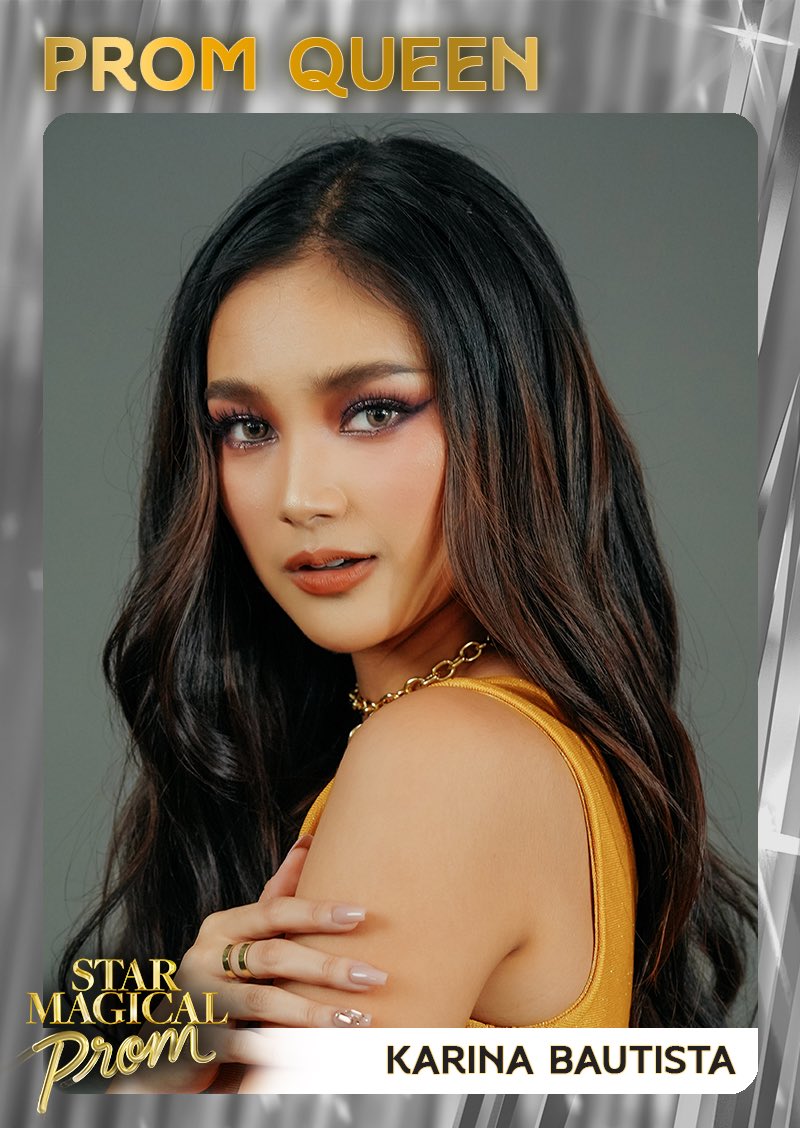 riseartistsph's tweet photo. Karina Bautista is nominated in two categories for #StarMagicalProm 🪄👑✨

Junior: https://t.co/dsz9oS9c3S
Prom Queen: https://t.co/PURtFB7UMd

Let’s show some love and support for our @MissKareee. Your vote counts! 😘💫 https://t.co/Dt3qUw3gaK