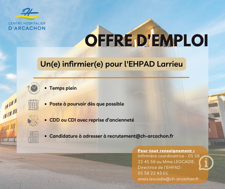 [OFFRE D'EMPLOI] #OffreEmploi #offreemploi #bassinarcachon