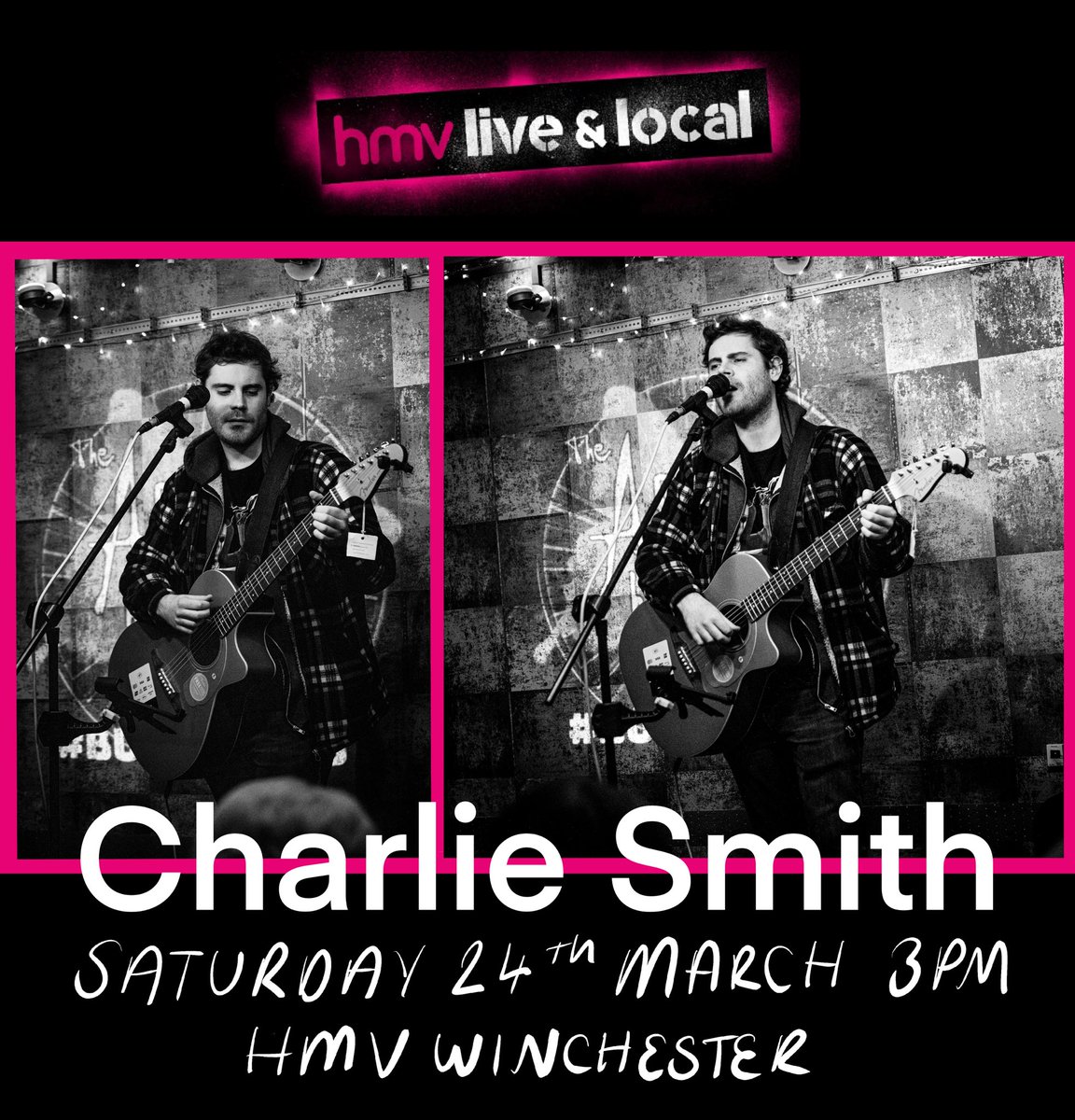 hmvWinchester's tweet photo. Come and see @CharlieSmithMus perform in store on Saturday at 3pm! #liveandlocal #instoregig https://t.co/U8houDEIkh