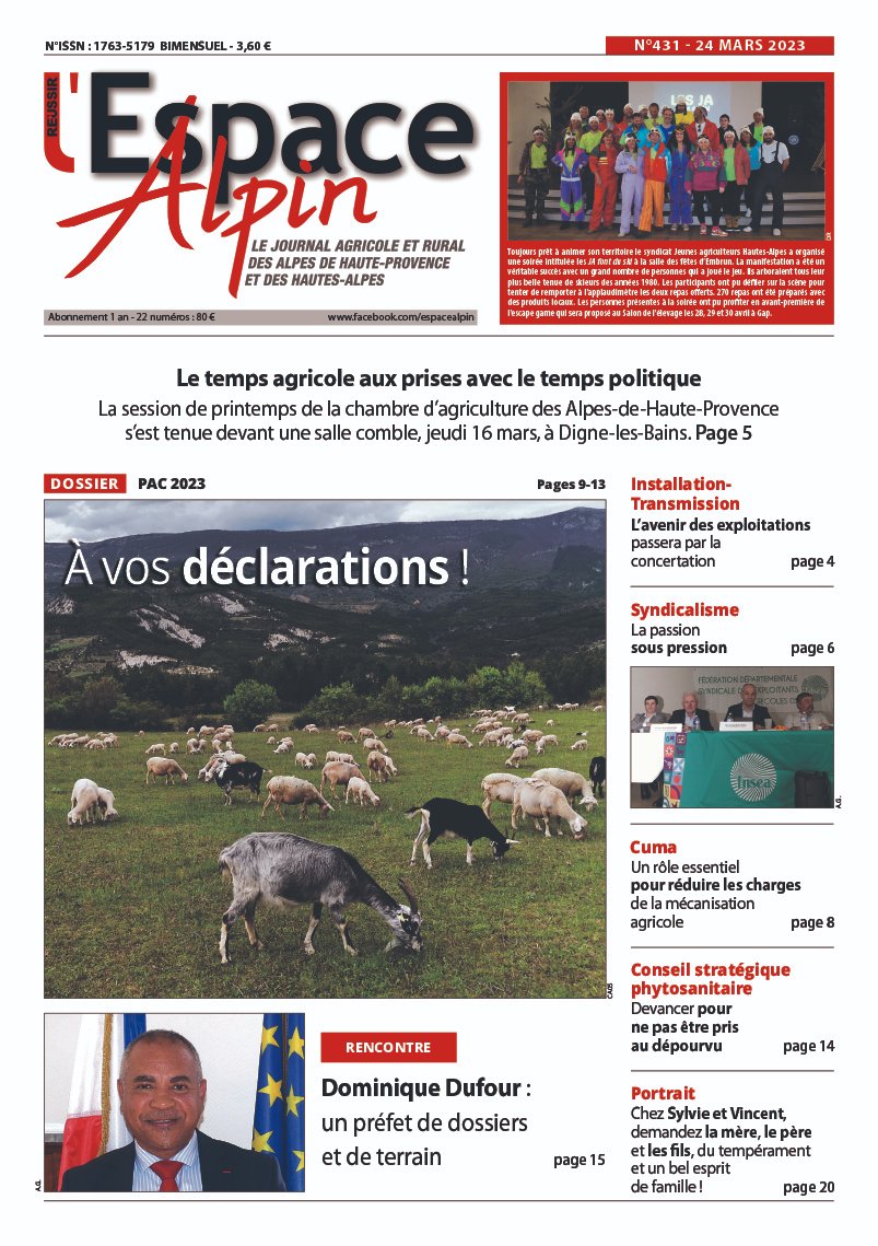 EspaceAlpin's tweet photo. Un numéro exceptionnel destiné à tous les agriculteurs du 04 et du 05 pour présenter la nouvelle #pac 
#agriculture #europe #syndicalisme https://t.co/cmu2dZSHaO