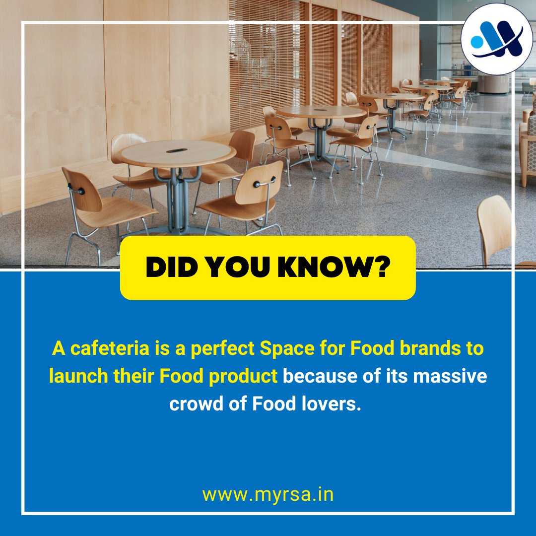 MyrsaTech's tweet photo. Hey, Business Owners!

Find #cafeteriaspace for a short duration only on Myrsa.

To know more visit our website 👉 https://t.co/KcwExXolEB

Or call us at +91 9152049912 to find Cafeteria spaces.

#spaces #cafeteria #rentspace #rentalspace #spaceforevent https://t.co/QlqNan5OZ9