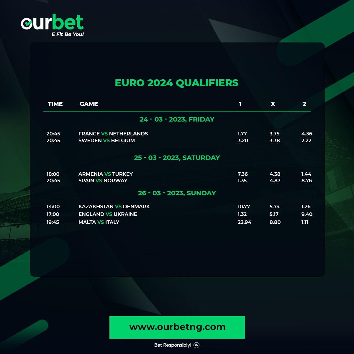 International games 

Head straight to ourbetng.com 

#europe #football #nigeria