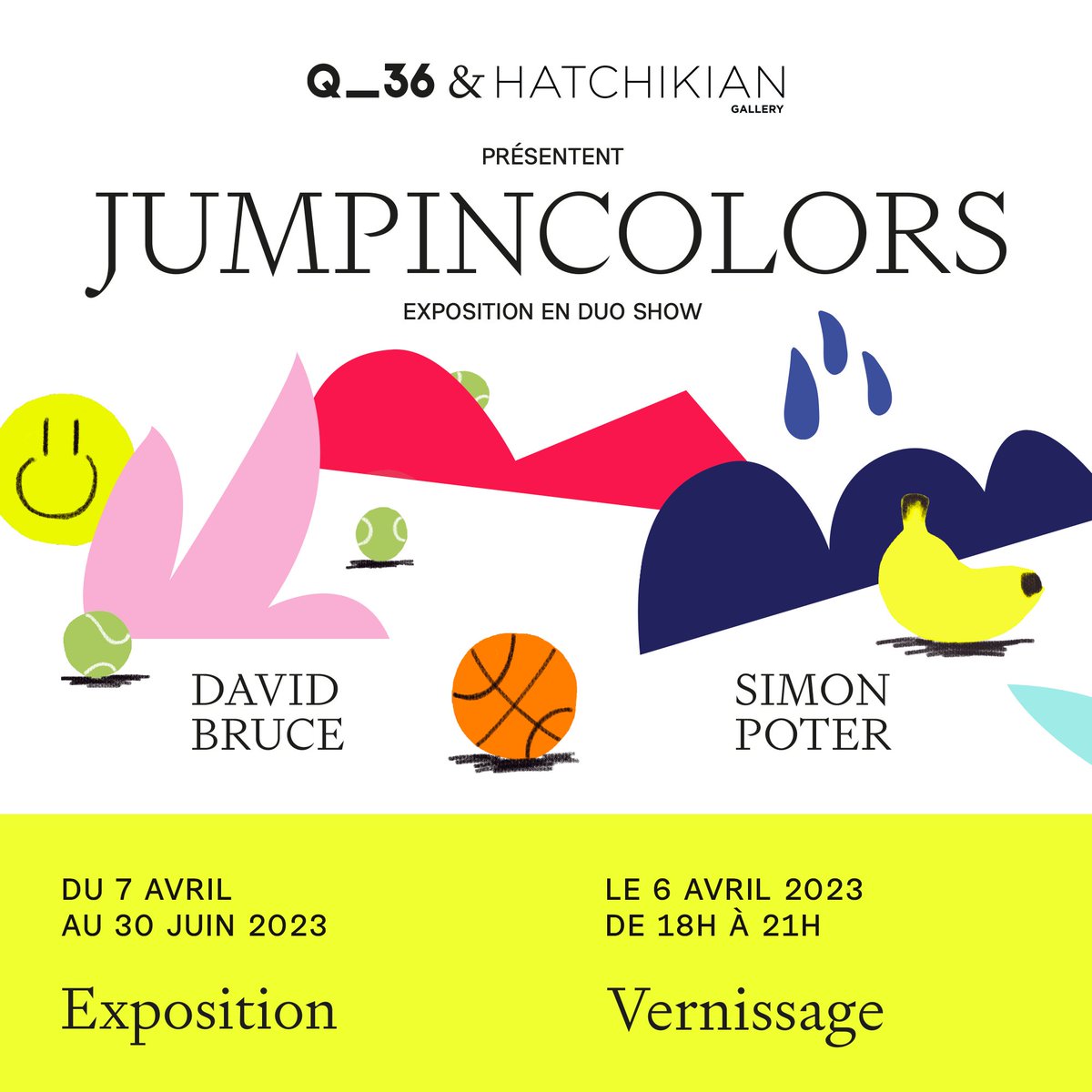 Découvrez notre nouvelle exposition haute en couleurs à ne pas manquer au printemps. JUMPINCOLORS est un Duo Show réunissant les univers des artistes David Bruce et <a href="/simontissier/">Simon Tissier</a> pour des productions inédites et immersives.

#quai36 #exhibition #ColorsOfSummer #PopCulture