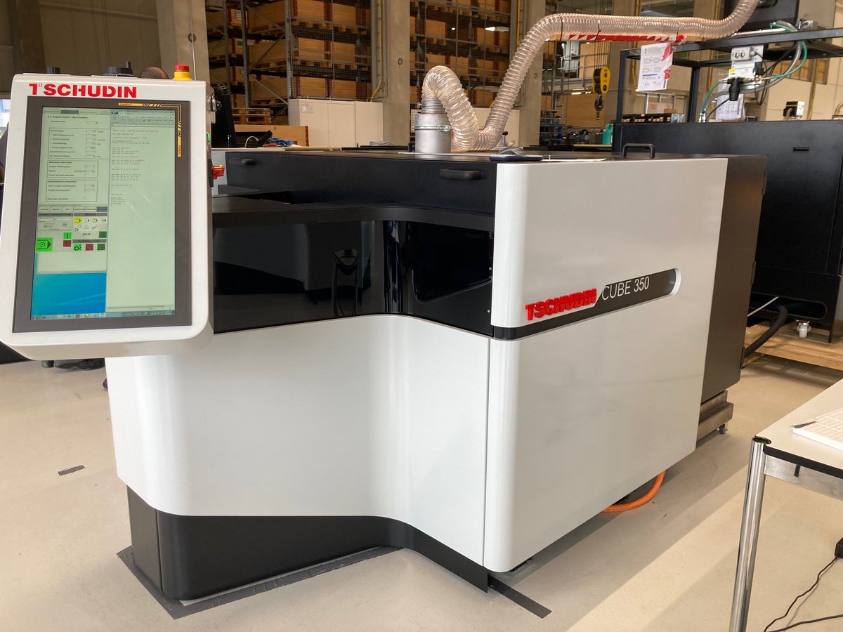 Final test in Switzerland for our newest machine: the Tschudin Cube350. Arriving at our site in April and we expect to be up and running in June for grinding of medical tweezers and scissors. #jansenprecision #medtech #tschudin #oudereimer #cube350 #centerlessgrinding