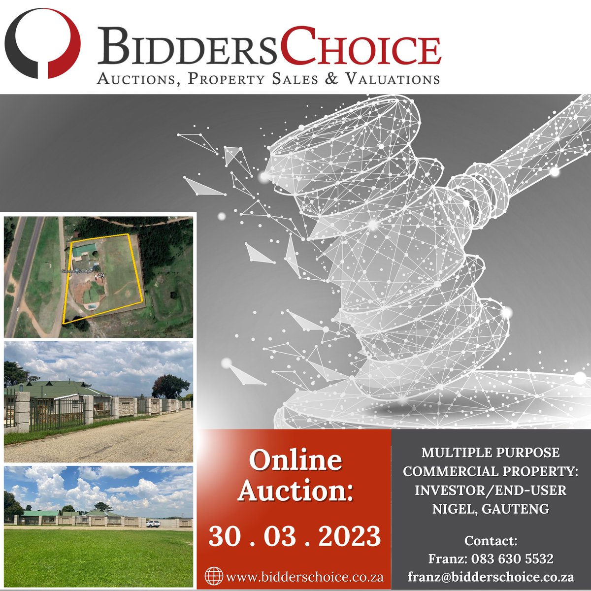BiddersG's tweet photo. MULTIPLE PURPOSE COMMERCIAL PROPERTY: INVESTOR/END-USER – NIGEL, GAUTENG!!!
🚨Bidding Closes: 30 Mar 2023 From 11:00!!!
📞Contact Franz now!!!
https://t.co/GQI8EnFJ69
#onlineauction #auction #southafrica #property #commercial #gauteng #property24 #privateproperty #fyp https://t.co/59JwseybpQ