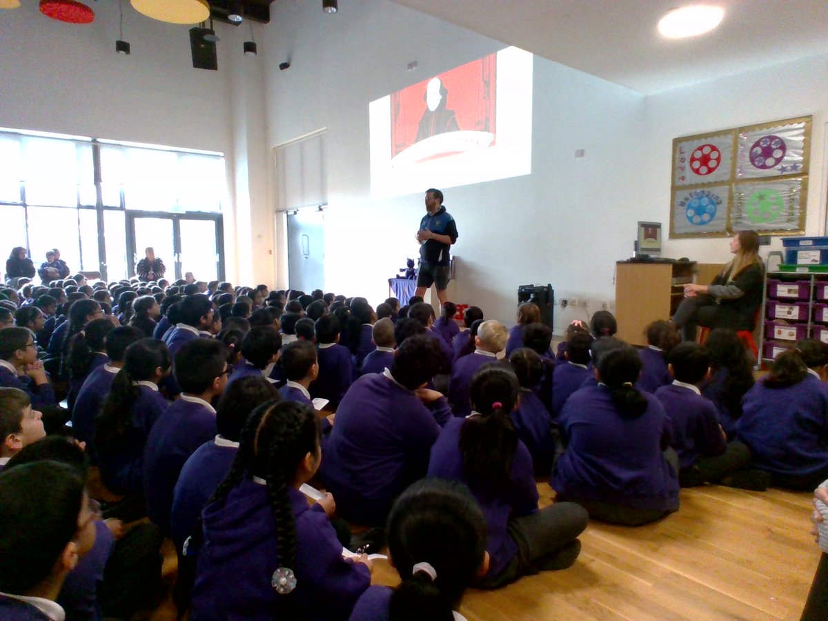 StSilas_Primary's tweet photo. Celebrating #shakespeareweek with a whole school assembly presenting our work on Shakespeare #English #Shakespeare #nationalshakespeareweek https://t.co/o6lddX9otn