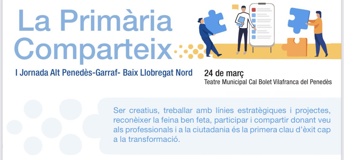 Avui compartim!! 🤝I Jornada La Primària Comparteix del SAP AltPenedès-Garraf-Baix Llobregat Nord
