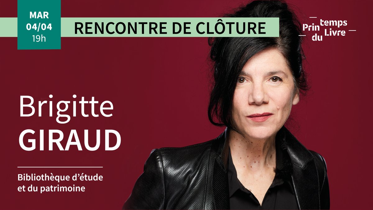 Brigitte Giraud sera à l'honneur lors de la rencontre de clôture de notre festival littéraire. Assistez à un échange autour notamment de son dernier livre Vivre vite (<a href="/Ed_Flammarion/">Editions Flammarion</a>) distingué par le #PrixGoncourt 2022
Programme : bit.ly/programmepdl20…
#PDLgrenoble2023