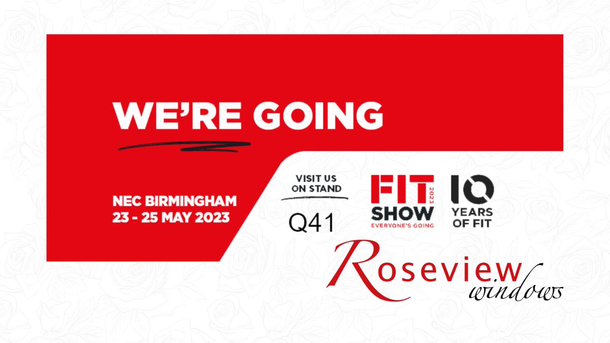 RoseviewWindows's tweet photo. We're going to be at the @fitshow in May! Exciting plans are in full swing - stand Q41😁#FitShow23 #TraditionRedefined https://t.co/TIsNtyoKbM