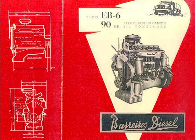 FEDUABARREIROS's tweet photo. En 1954 se inicia la fabricación en serie del motor EB-6 “el motor español”, de 4800 cc y seis cilindros en línea con 90 CV a 2500 rpm. Fabricado a un ritmo medio de tres unidades diarias, el EB-6 iba destinado a camiones de entre cinco y siete toneladas. https://t.co/gkfycputg0