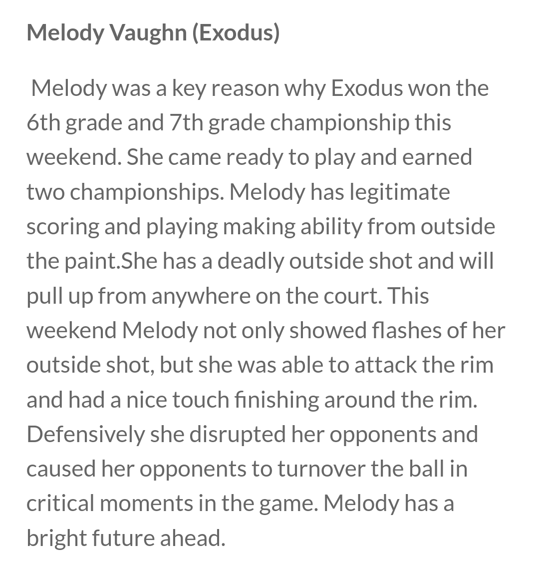 Thank you to call that were a part of selecting Melody as a 6th grade standout <a href="/madehoops/">MADE Hoops</a> 

Class of 2029 #melcurry
<a href="/Exodushoops/">Exodus NYC</a> <a href="/KPannell71/">“KP”</a>