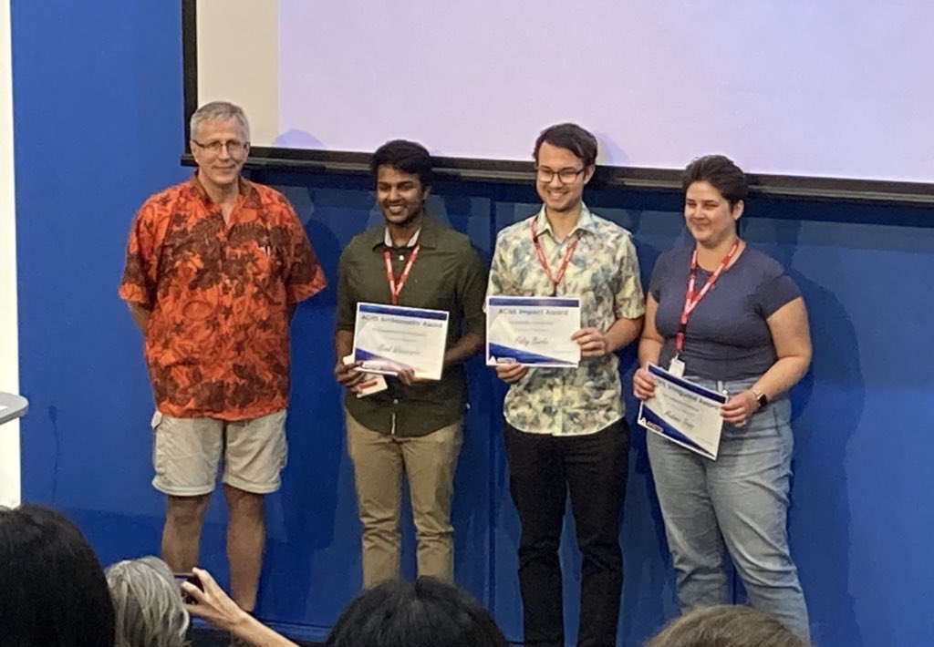 AnnaParadowska1's tweet image. 🥁🙌🥁This year 🇦🇺neutron scattering PhD presentation winners of  @ANSTO #ACNS Clip Day’23 are: Nisal Wansingha @RMIT Finlay Burke @VicUniWgtn &amp;amp; Madison Tripp @CurtinUni 👏🤩👏! Congrats to all presenters it was a 😎 ‘neutron science fest’ we look forward to seeing you next year!