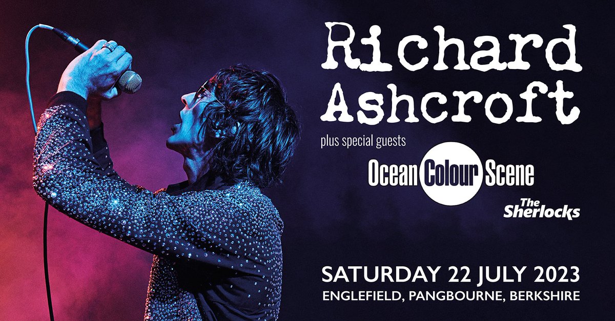 richardashcroft's tweet image. Richard Ashcroft will be performing in the stunning grounds of Englefield, in Pangbourne, Berkshire on Saturday 22nd July 2023. Tickets will be on sale on from Friday 31st March at 9am at  heritagelive.net