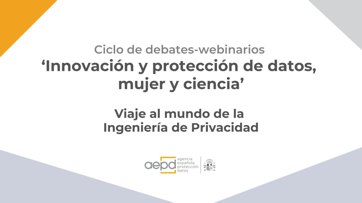 Agencia Española de Protección de Datos (@aepd_es) on Twitter photo 💻 Ya puedes ver en nuestro canal de Youtube el webinario completo del ciclo #MujerYCiencia 'Viaje al mundo de la Ingeniería de Privacidad', impartido por <a href="/IsabBarb/">Isabel Barberá</a> y organizado por la Agencia: youtu.be/c4fnsy-LhyM 💻 Ya puedes ver en nuestro canal de Youtube el webinario completo del ciclo #MujerYCiencia 'Viaje al mundo de la Ingeniería de Privacidad', impartido por <a href="/IsabBarb/">Isabel Barberá</a> y organizado por la Agencia: youtu.be/c4fnsy-LhyM