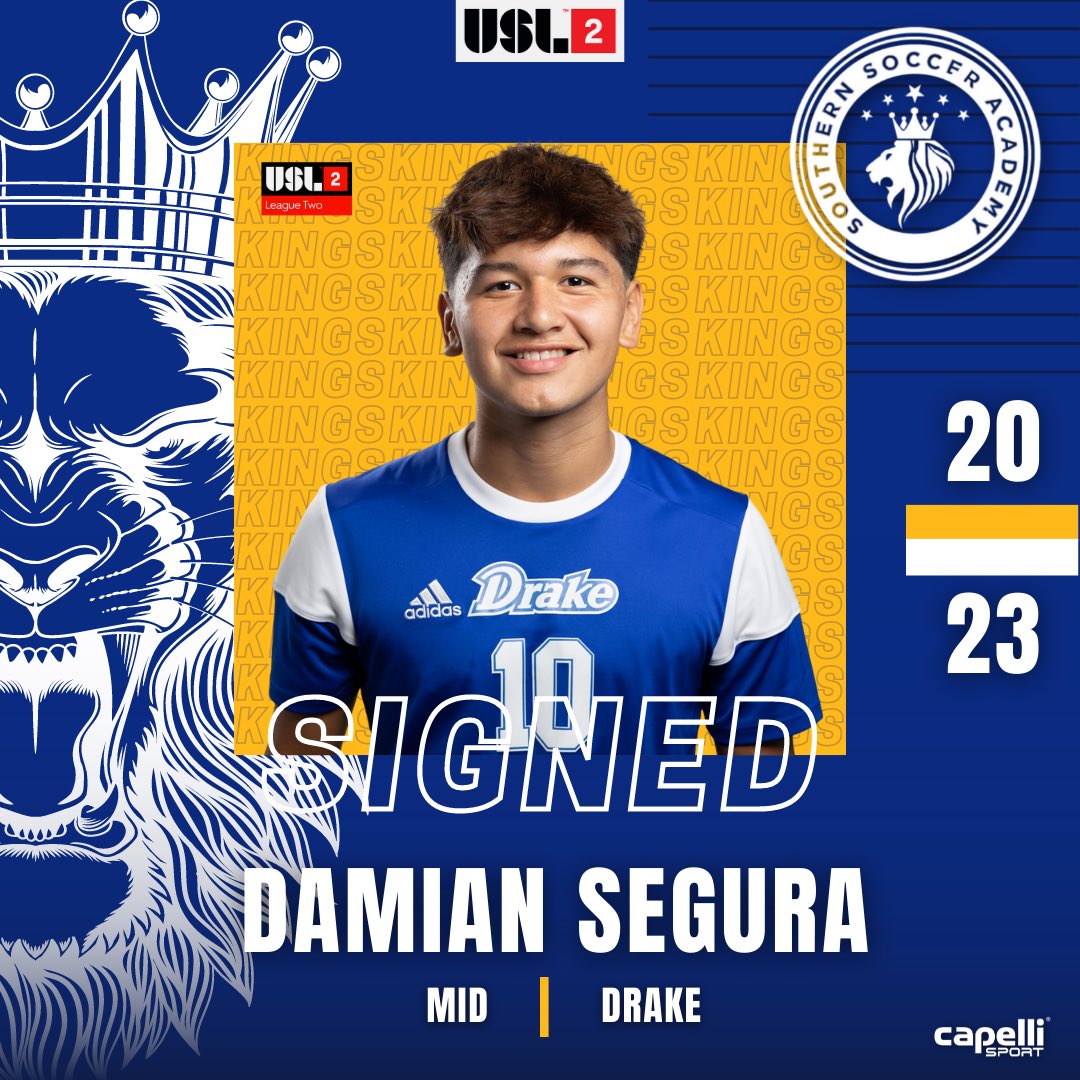 _ssasoccer's tweet photo. 𝓣𝓱𝓮 𝓚𝓲𝓷𝓰𝓼 👑🏰 

Welcoming our newest recruits to the 2023 @uslleaguetwo roster! 

Season loading! 🟦🟦⬛️⬛️⬛️

#pathway2pro #usl2

Damian Segura 👇 https://t.co/UtEFlvTee6