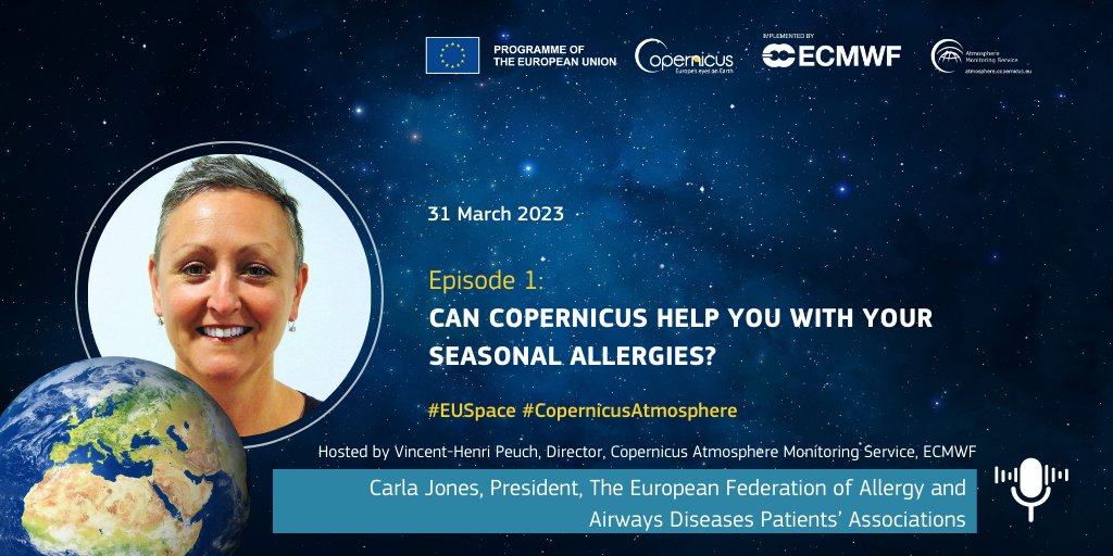 CopernicusECMWF's tweet photo. #DYK that 150 million Europeans suffer from chronic allergic diseases today? 🤧
Join our new #TwitterSpaces to find out how #CopernicusAtmosphere tools can help protect EU allergy sufferers.
31 March | 14:00 CET
#ClimateSpaces
☛ https://t.co/ex7HgUxdF3 https://t.co/PzYOfZ2Wqm