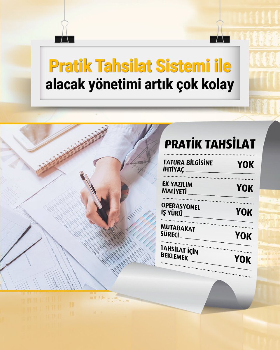 VakıfBank Pratik Tahsilat Sistemi ile firmalar, herhangi bir ek yazılım geliştirme ya da mutabakat sürecine ihtiyaç duymadan sadece ödemek istedikleri tutar bilgisi girişiyle tahsilat sürecini başlatır, nakit yönetimini kolaylaştırır. #daimaseninle