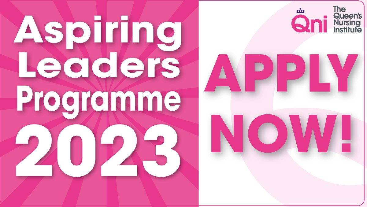 Our Aspiring Leaders Programme 2023 is now open for applications! Any #nurse working in a #community or #primarycare setting, including the charity or independent sector, can apply. Closing date: Sunday 16 April. Find out more and apply here: qni.org.uk/explore-qni/le…  #QNILeaders