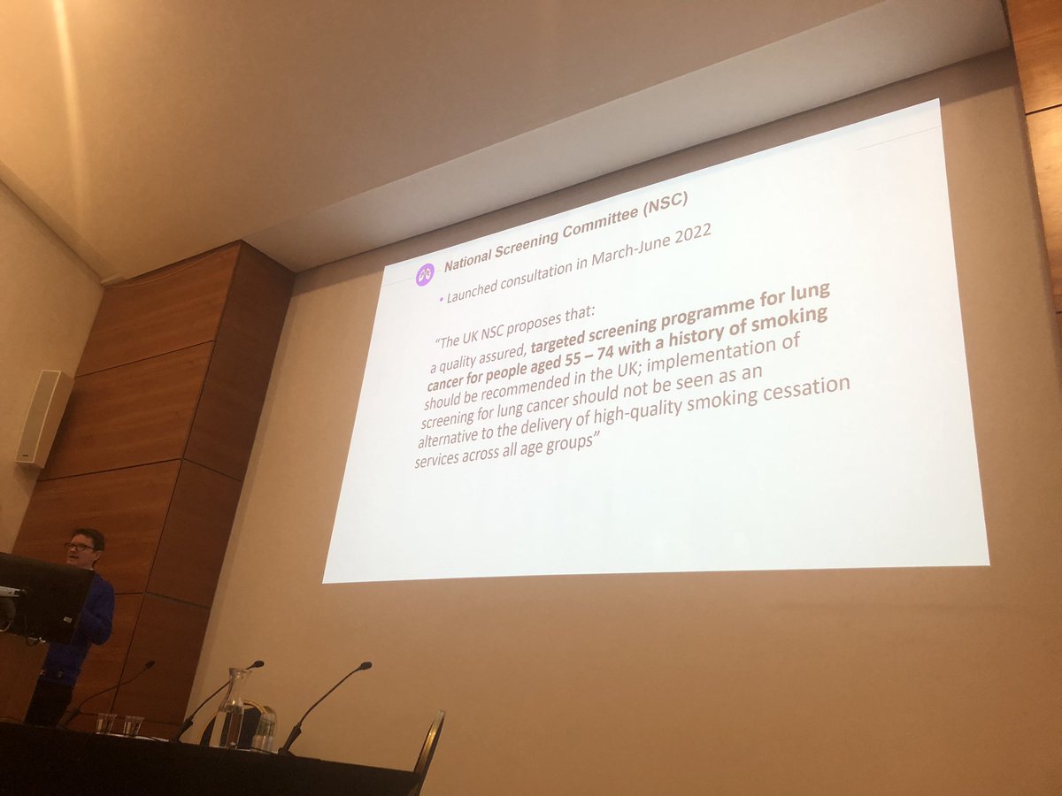 ZoeMerchantOT's tweet photo. Excellent CPD opportunity to hear the eminent Prof Sam Janes @lungsforliving present the SUMMIT trial at the Scottish Lung Cancer Forum. Helpful points re. invitational materials @QuaifeS, GP letters & other approaches to maximise uptake of #TargetedLungHealthCheck @LungCheck 🫁 https://t.co/sq3AfhBnAa