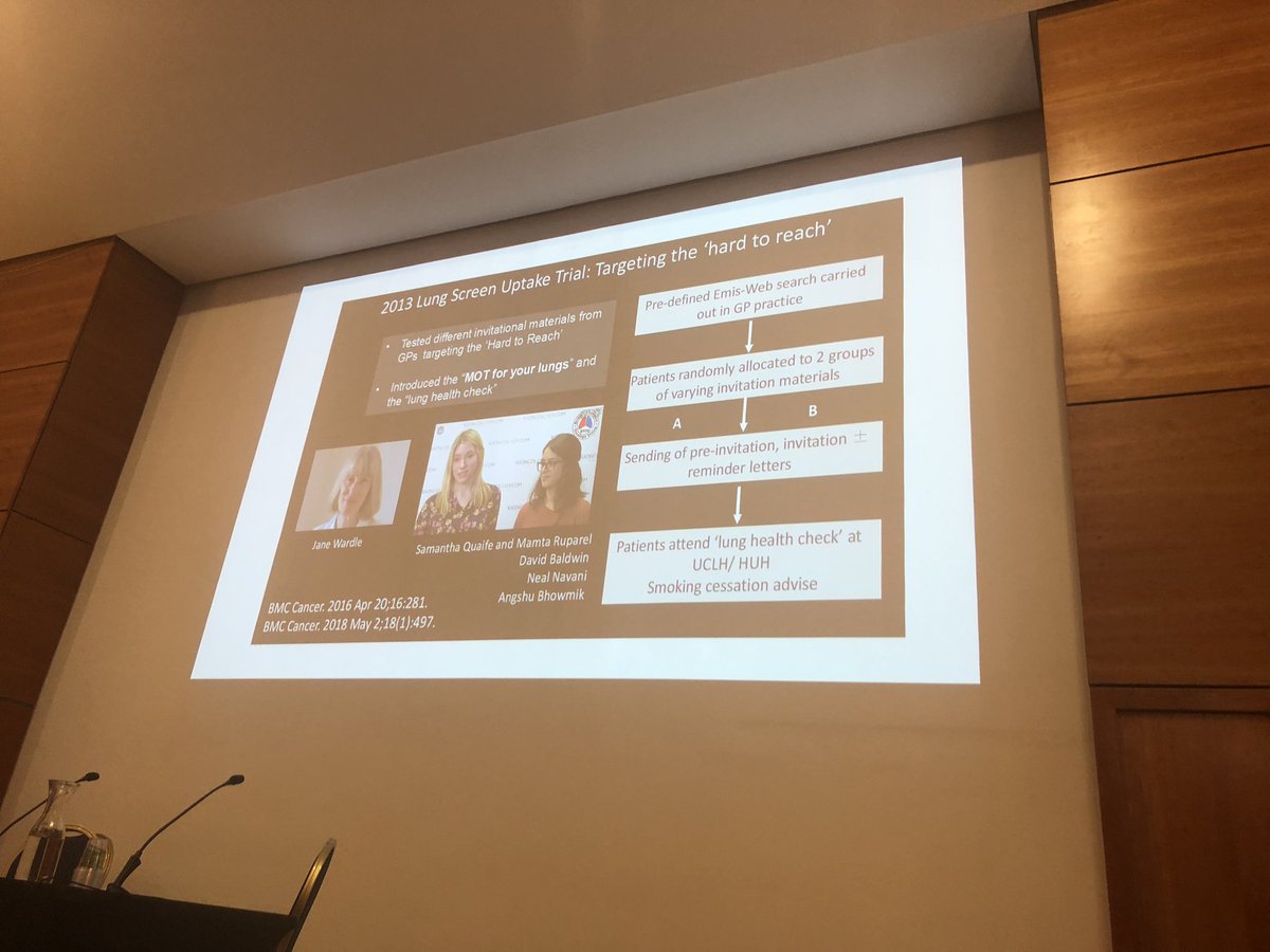 ZoeMerchantOT's tweet photo. Excellent CPD opportunity to hear the eminent Prof Sam Janes @lungsforliving present the SUMMIT trial at the Scottish Lung Cancer Forum. Helpful points re. invitational materials @QuaifeS, GP letters & other approaches to maximise uptake of #TargetedLungHealthCheck @LungCheck 🫁 https://t.co/sq3AfhBnAa