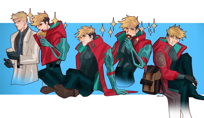 mixture of modern au and just fun draws#TRIGUNSTAMPEDE 