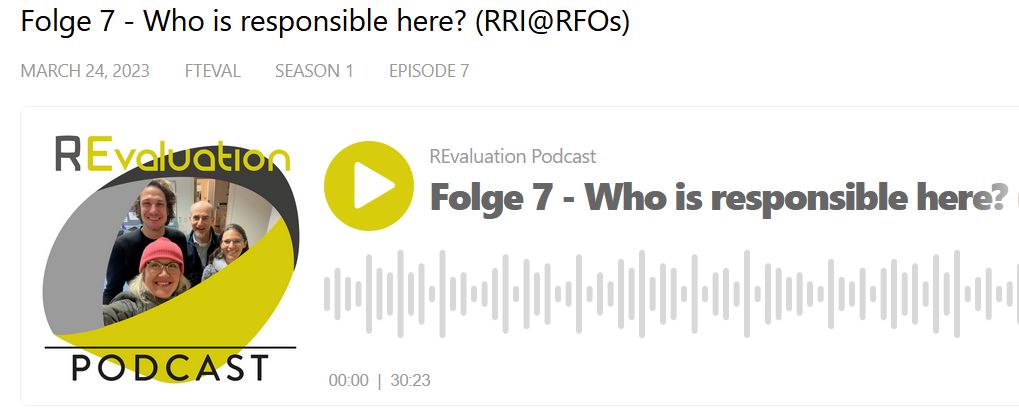 fteval's tweet photo. 👉Who is responsible here? 
Research funding organisations discussed responsible research &amp; innovation at the final conference of the #COCHANGE2020 project - we turned the session into a #REvaluationPodcast episode.
🎧Tune in here:▶️ https://t.co/wT3ucqKnTS
#RRI #ethics https://t.co/os0j5eacqJ