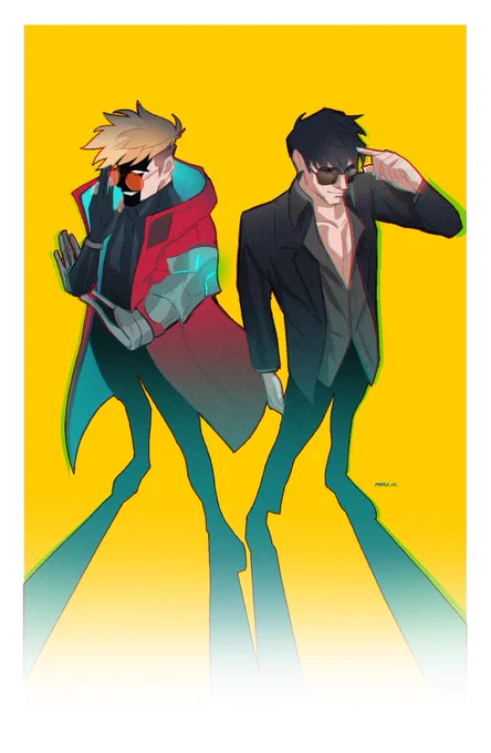 mixture of modern au and just fun draws#TRIGUNSTAMPEDE 
