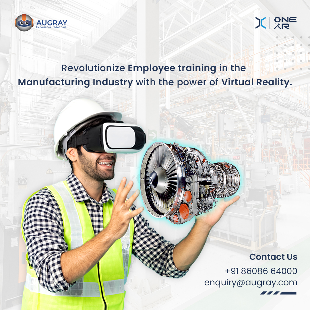 AugrayXr's tweet photo. Unlock the maximum potential of your workforce by giving them immersive training through virtual reality.
Reach out on +91 86086 64000 | enquiry@augray.com
Website - https://t.co/ErkweluqKd
 #training #manufacturing #industry40 #employeetraining #virtualreality #virtualtraining https://t.co/MuRRUgh7lf