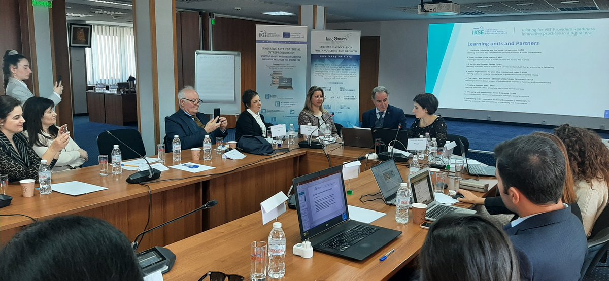 KeysIkse's tweet photo. Final conference in Sofia held in the building of the Cooperative and Cooperative Union (https://t.co/fYgmSbYmLy). The four intellectual products are presented to the audience to spread the importance of social entrepreneurship. https://t.co/NXgWL3LTHR