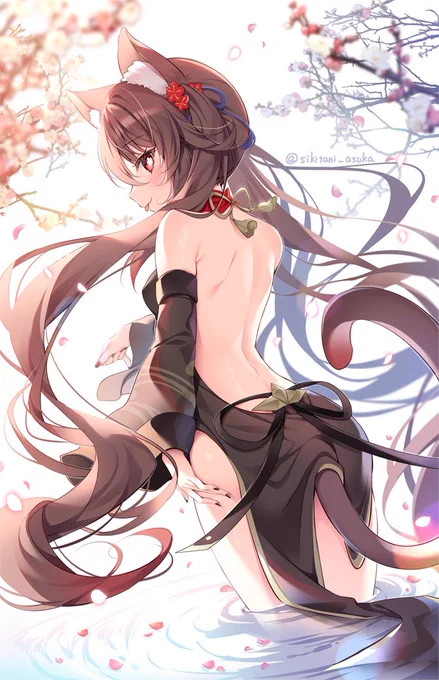 猫耳チャイナな胡桃 #原神 