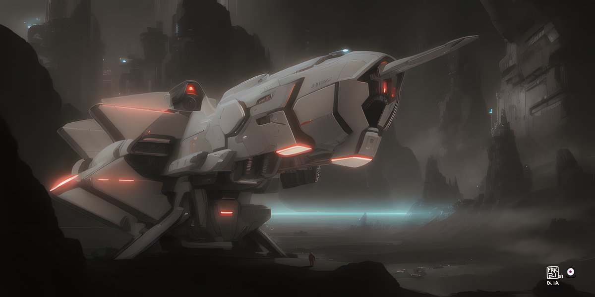 cosmic96336138's tweet photo. Concept art V2 avec un mix de Faetastic Model et RealVision Model.sur la base d un rough 3D sous blender.#stablediffusion#conceptarts #digitalartist #cosmic #cosmictrip #stablediffusion #Spaceship #alart #spacecruiser #conceptart #IA #frk21 #digitalart #scfi #aiart https://t.co/I69vsU2N0T