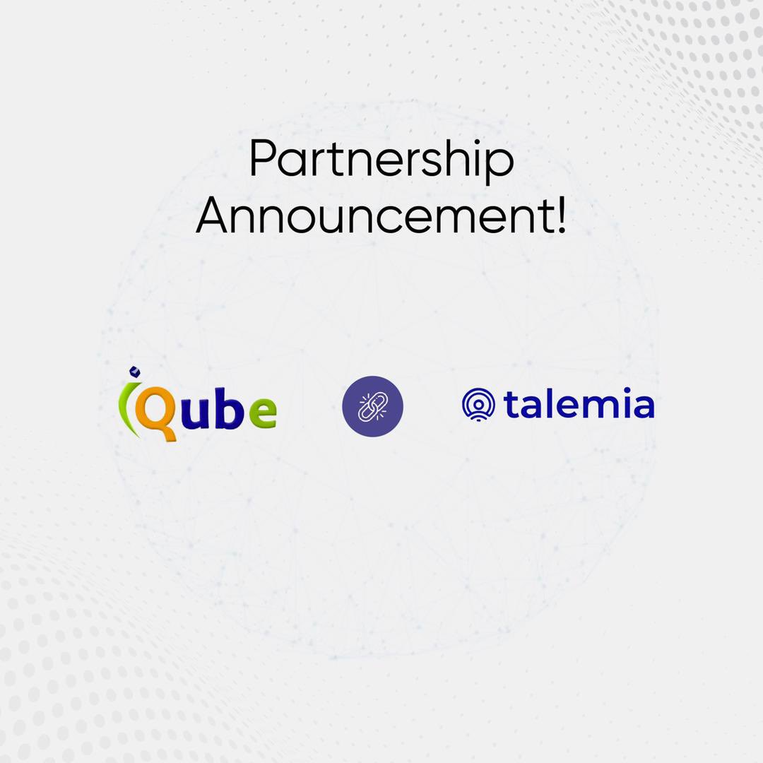 Talemia (@talemiahq) on Twitter photo We are excited to announce our new partnership with <a href="/iQube_Labs/">iQube Labs</a>, an organization committed to providing founders with the most innovative and pragmatic technology solutions to help them accelerate product development and achieve their business goals. We are excited to announce our new partnership with <a href="/iQube_Labs/">iQube Labs</a>, an organization committed to providing founders with the most innovative and pragmatic technology solutions to help them accelerate product development and achieve their business goals.
