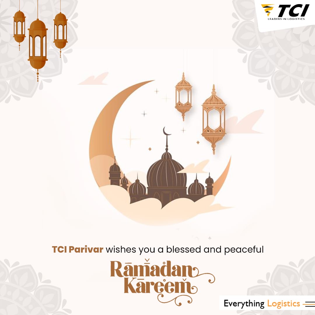TCILGroup's tweet photo. Ramadan Kareem! 

May this month of blessings bring you peace, prosperity, and growth.

#Ramadan2023
#IndiaBangladesh
#ConnectingBoundaries through #EverythingLogistics
#BBIN #CrossBorderConnectivity #TCIL #LeadersInLogistics https://t.co/FoD6INM3T1