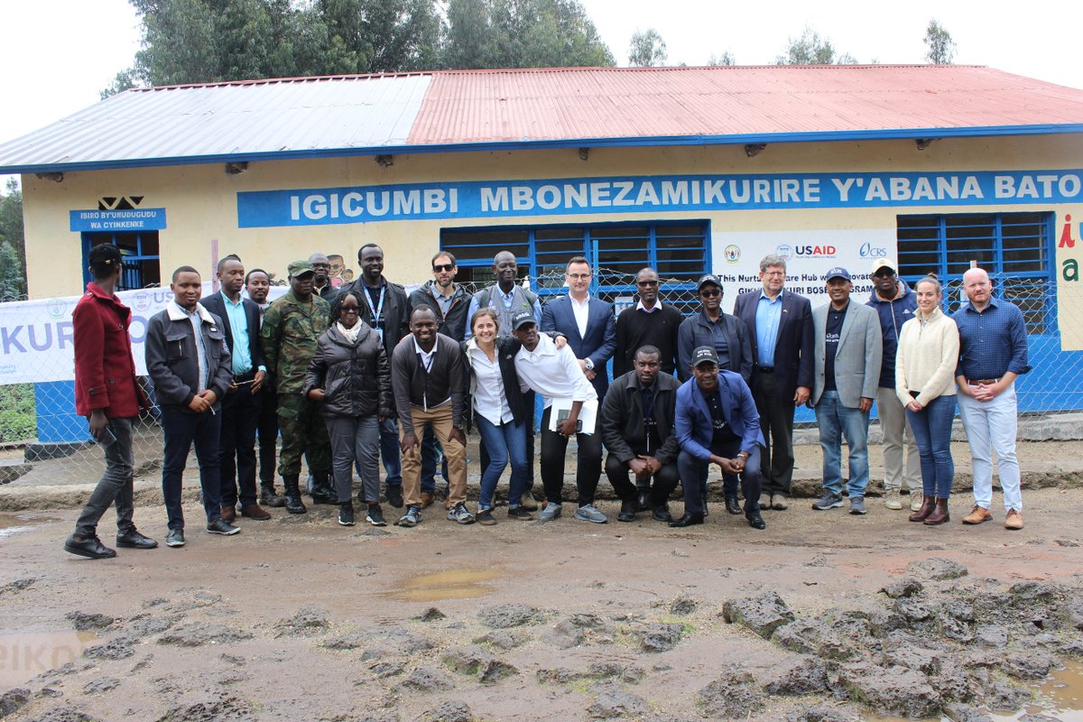 CrsRwanda's tweet photo. Today, a USAID delegation that includes Tyler Beckelman, the Deputy Assistant Administrator for USAID's Bureau for Africa and the @USAIDRwanda  Mission Director, Jonathan Kamin visited Cyinkenke Nurturing Care Hub (NCH) in @NyabihuDistrict. https://t.co/KRWsOppaT4