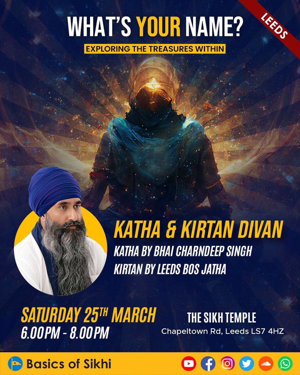There will also be Chaupai Sahib Jaap for the chardi kala of the panth 🙏🏼
