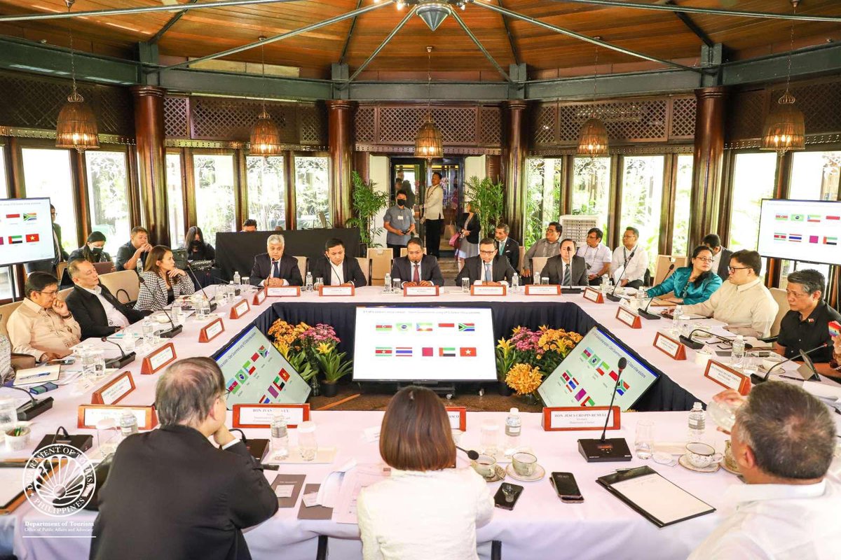 TourismPHL's tweet photo. 𝗜𝗡 𝗣𝗛𝗢𝗧𝗢𝗦: In anticipation of the surge of foreign tourists coming into the Philippines this summer season, the DOT initiated a high-level convergence meeting with the heads and representatives from the DFA, DICT, DOJ, BI, and the Embassy of India to the Philippines… https://t.co/UygK6WrdqX