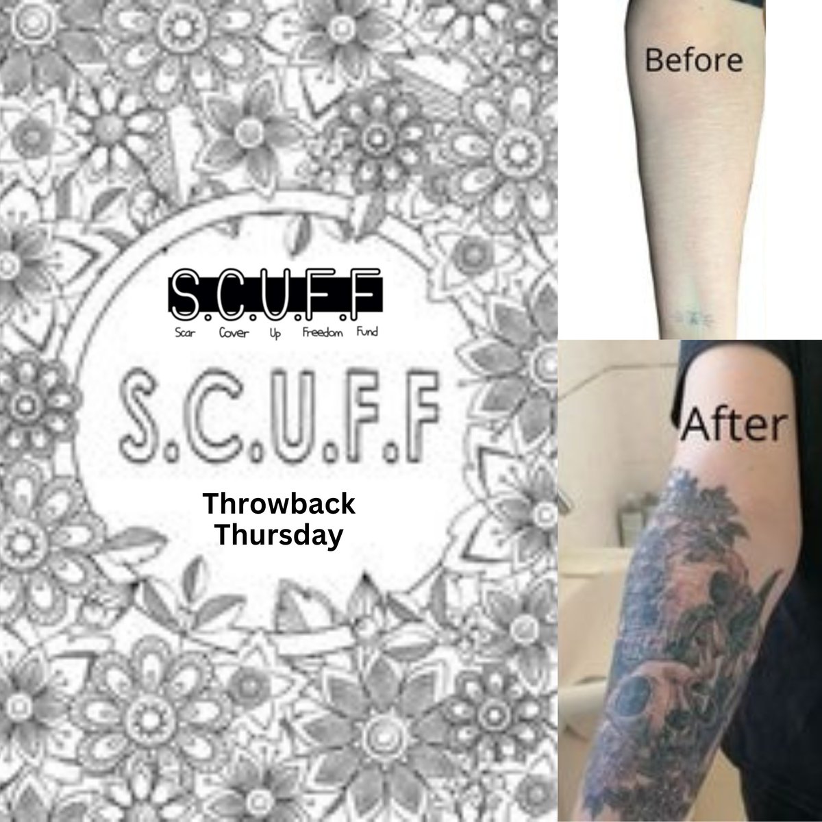 S_C_U_F_F's tweet photo. #ThrowbackThursday
Before and After...
Contact #SCUFF for a scar cover up
https://t.co/HcSoQU3uar
#TattooCoverUp #ScarCoverUp #Throwback #Inked #Tattoo #SelfHarmCoverUp #Thursday #memories #MemoryLane #art #creativity
#MentalHealthMatters #mentalhealth #MentalHealthAwareness https://t.co/0Nb9N6vIn9