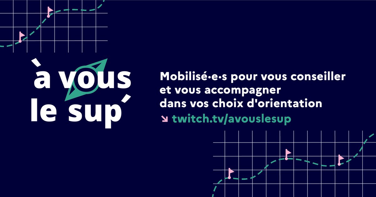 Besoin de conseils pour vos choix d’orientation ?
<a href="/avouslesup/">À vous le sup'</a> propose des live Twitch :
👉27/03 : Valoriser son dossier Parcoursup 
👉28/03 : Fonctionnement des portails scientifiques
👉30/03 : PASS/LAS
👉31/03 : Éco, gestion, commerce

Rendez-vous 👇
Twitch.tv/avouslesup