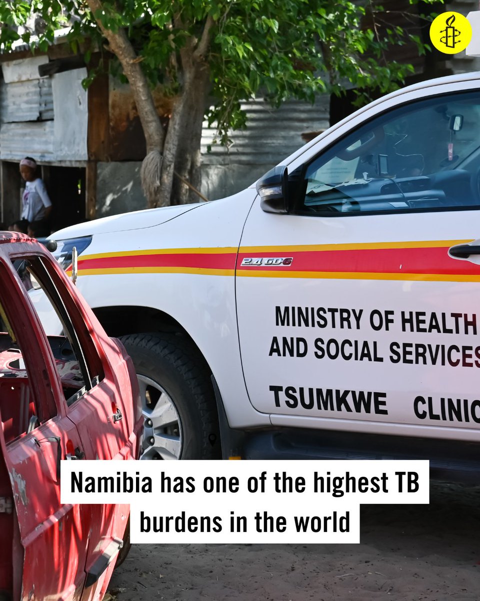 AmnestySARO's tweet photo. Today is #WorldTBDay
Namibia currently carries one of the heaviest burdens of TB and multi-drug-resistant TB in the world. A 2020 study reported a rate of 442 cases per 100, 000 people; the 5th heaviest national burden of TB in the world. #EndTBNamibia #YesWeCanEndTB https://t.co/aqCHnJ4STU