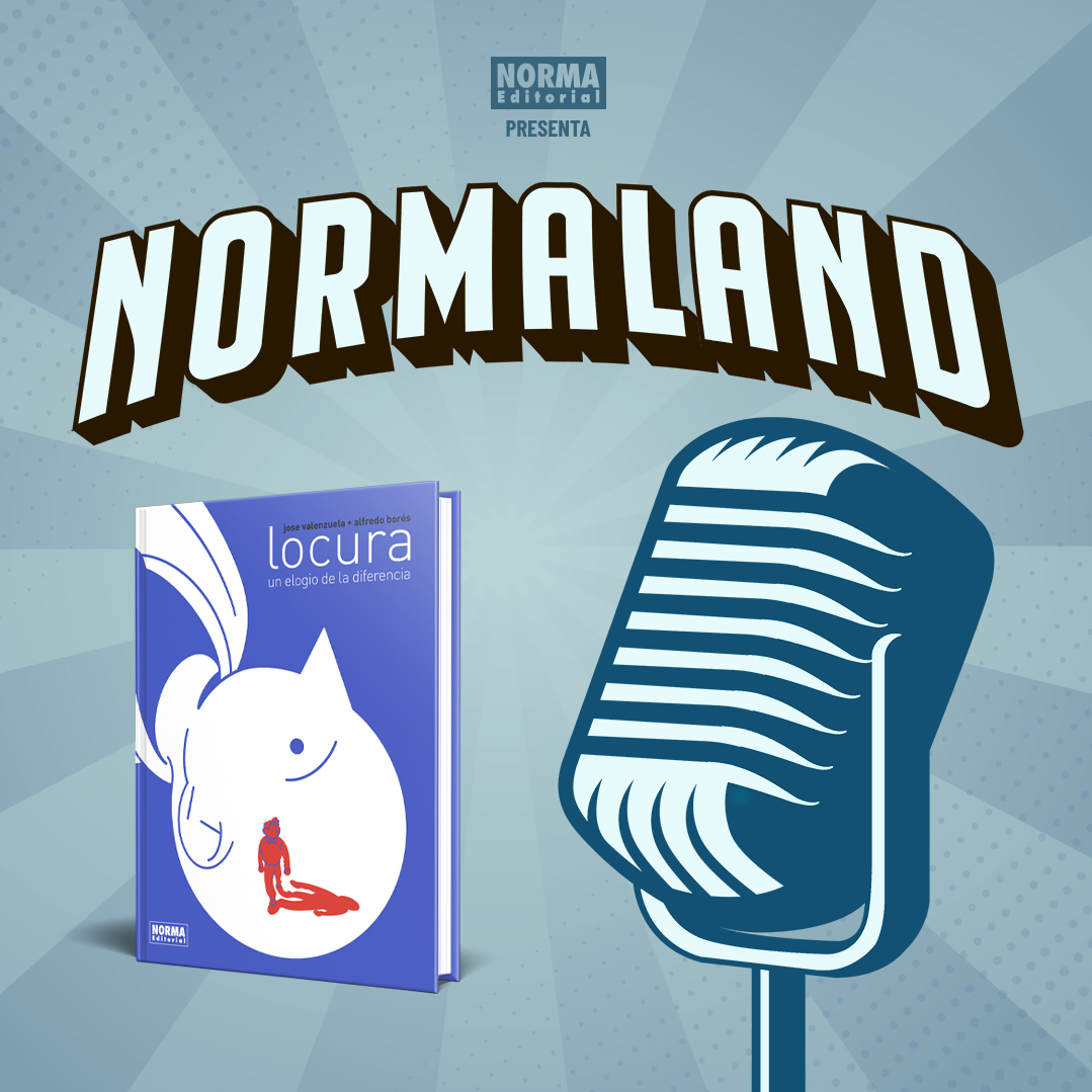 NormaEditorial's tweet photo. Los cuidados de la salud mental es una de las necesidades más urgentes de la realidad actual. Un cómic que abordase el tema era imprescindible. Ha llegado gracias a @valenzuelismos y Alfredo Borés, con quienes charlamos en NORMALAND de su obra 'Locura: un elogio de la diferencia' https://t.co/TkeUb44Zn7