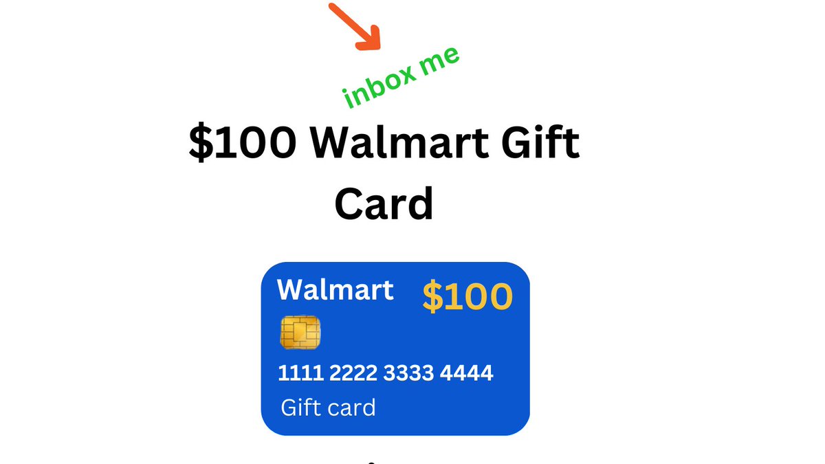giftc24's tweet photo. Receive $100 Walmart Gift Card
inbox me or comment
.
.
#giftcard #giftcards #amazongiftcard #giftcardgiveaway #itunesgiftcard #giftcardsavailable #jualitunesgiftcard #amazonfreegiftcard #giftcarddeamazon #amazondigitalgiftcard #cardlessgift #giftcardlatest https://t.co/J2jkZv714s