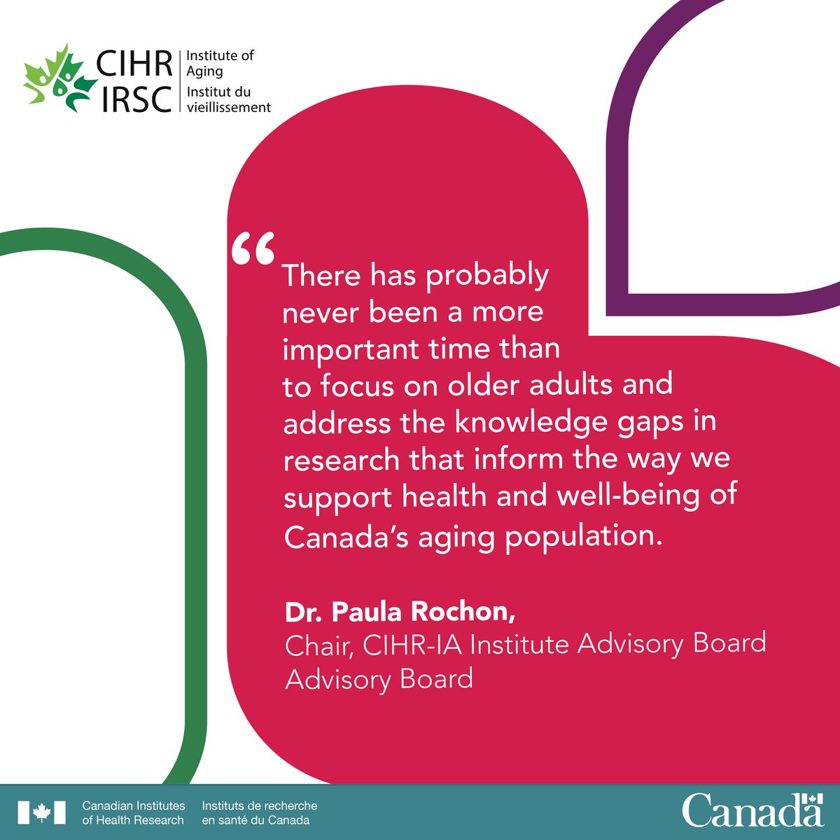 CIHR Institute of Aging (@cihr_ia) on Twitter photo As Canada supports a rapidly growing older adult population and post-pandemic recovery, research on aging is needed more than ever. See our bold, new directions & priorities.
👉 cihr-irsc.gc.ca/e/46837.html  
#ReframeAgingCAN #researchonaging <a href="/RochonPaula/">Paula Rochon</a> <a href="/WCHospital/">Women's College Hospital</a> As Canada supports a rapidly growing older adult population and post-pandemic recovery, research on aging is needed more than ever. See our bold, new directions & priorities.
👉 cihr-irsc.gc.ca/e/46837.html  
#ReframeAgingCAN #researchonaging <a href="/RochonPaula/">Paula Rochon</a> <a href="/WCHospital/">Women's College Hospital</a>