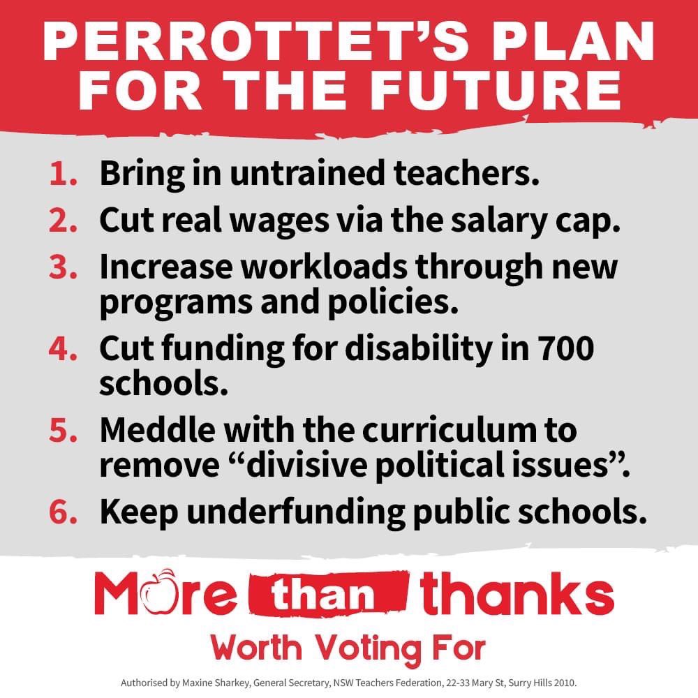 mandyjwells's tweet photo. Vote this failed government out. Your kids deserve better and our teachers do too. Vote for change, not move of the same! The Perrottet government does NOT deserve the teacher vote. Public schools cannot afford another 4 years of deliberate neglect. 👇 https://t.co/Pa0hcVXSkZ