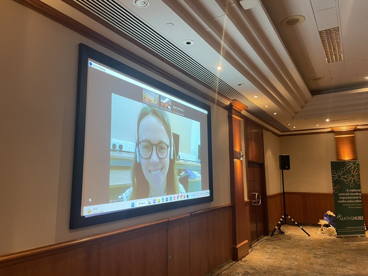mrs_tullock's tweet photo. Hello Great North! Two venues in our region & a speaker in the South West…and the technology has worked! Excited to hear from Claire Christie @booleanmathshub as part of our Sustaining Focus day #EncourageSupportCollaborate https://t.co/GI5BTGp3ze