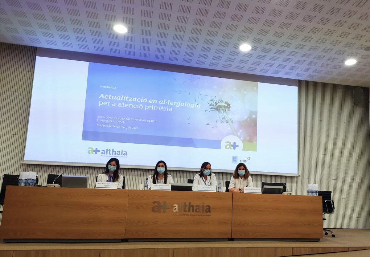 V Jornada d’Al·lergologia per Atenció Primària <a href="/althaiamanresa/">Fundació Althaia</a> #allergologia <a href="/allergoalthaia/">Al·lèrgia Althaia</a> <a href="/magagimenezlili/">Magalí Giménez</a> <a href="/lidiafarrarons/">Lídia Farrarons</a> Èxit d’assistència! <a href="/scaic_cat/">SCAIC</a> <a href="/CAMFiC/">🌳CAMFiC</a> <a href="/SEAIC_Alergia/">SEAIC</a>