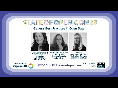 RT @openuk_UK Watch <a href="/Silona/">Silona @silona@fosstodon.org</a> of <a href="/IEEESA/">IEEE Standards Association | IEEE SA</a>, Sarah Womer of Plessas Experts Network Inc. &amp; <a href="/I_am_LisaAllen/">Lisa Allen</a> of <a href="/ODIHQ/">Open Data Institute</a> in a panel discussion on "General Best Practices in Open Data" at State of Open Con 23 #SOOCon23 #opensource #OpenData buff.ly/3JNfMeB
