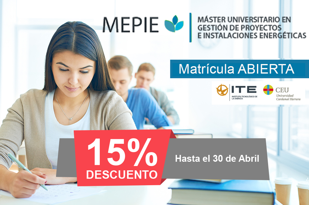 itenergia's tweet photo. Especialízate en Pytos. e instalaciones energéticas con el Máster Oficial #Presencial en Gestión de Proyectos e Instalaciones Energéticas #MEPIE 
@itenergia ¡Matrícula abierta!
Aprovecha descuentos para desempleados, colegiados, asociados... #formacion 
👉https://t.co/tRFHgYSkwr https://t.co/En0A3OVGp2