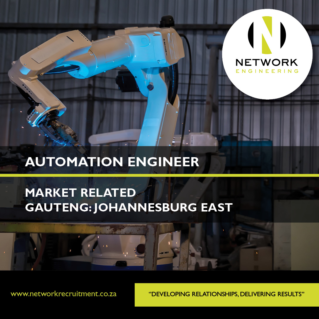 We’re searching for an experienced Automation Engineer with at least five years of experience and a tertiary qualification in Electrical/Control System Engineering or a scientific discipline of electronics or mechatronics.