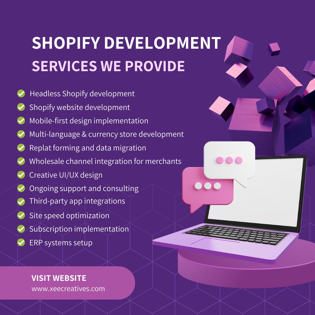 XeeCreatives's tweet photo. Shopify Development Services We Provide.

🌐 https://t.co/IlHUeynmW2
💬 https://t.co/MAgSgCDjWj
📞 +44 7762 390 749
✉️ info@xeecreatives.com

#xeecreatives
#shopifydevelopers
#shopifyagency
#shopifyexperts
#shopifypartners

#webdeveloper
#website
#webdevelopment
#usa
#uk https://t.co/6Vyewspn7t