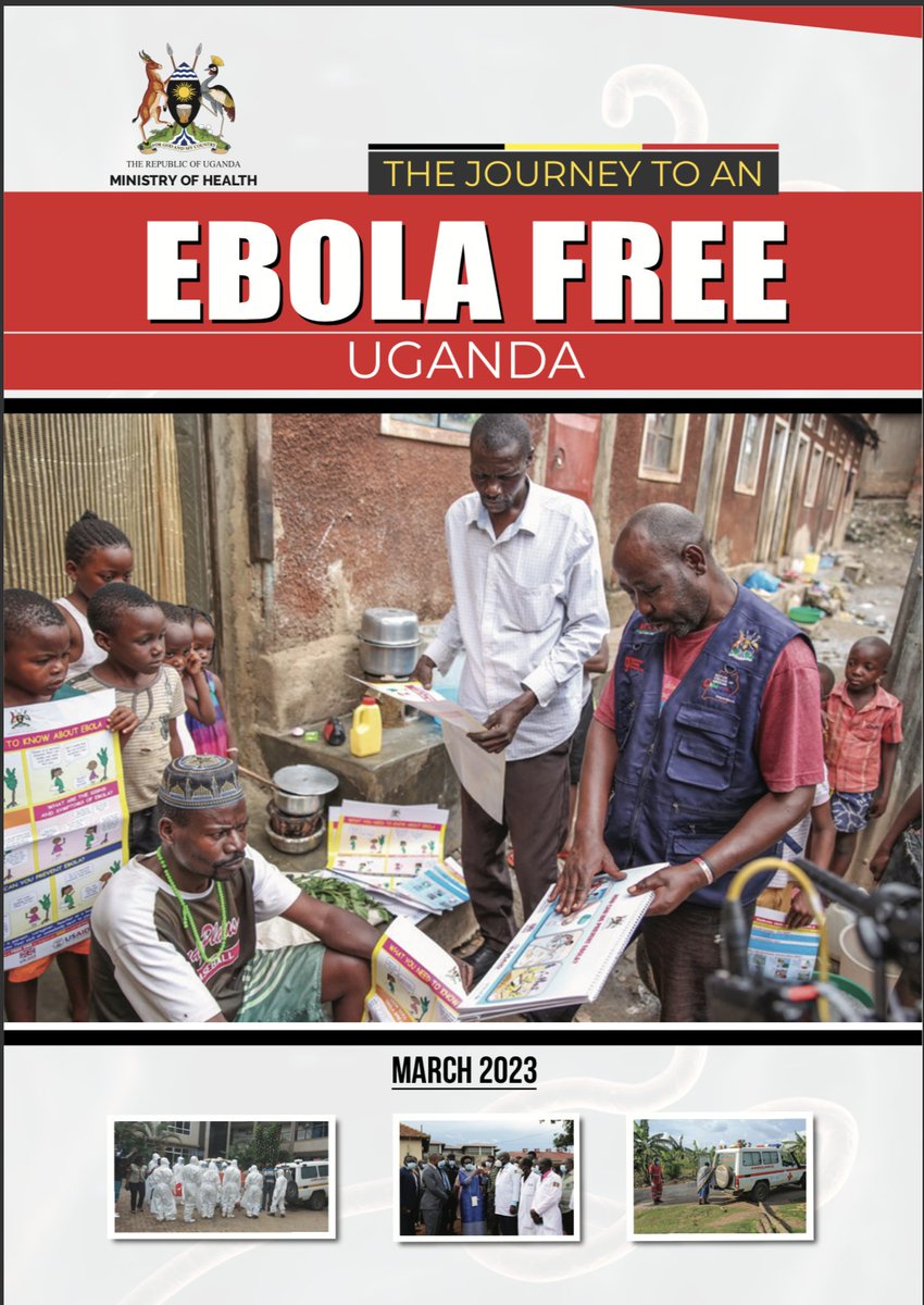 MinofHealthUG's tweet photo. #Uganda was declared #Ebola free in January 2023. The #Ebola response was supported both by Government and Partners. Read our newsletter "The Journey to an Ebola Free Uganda" to know how this was implemented via https://t.co/M9oDP5NZkN https://t.co/VfzPDc830J